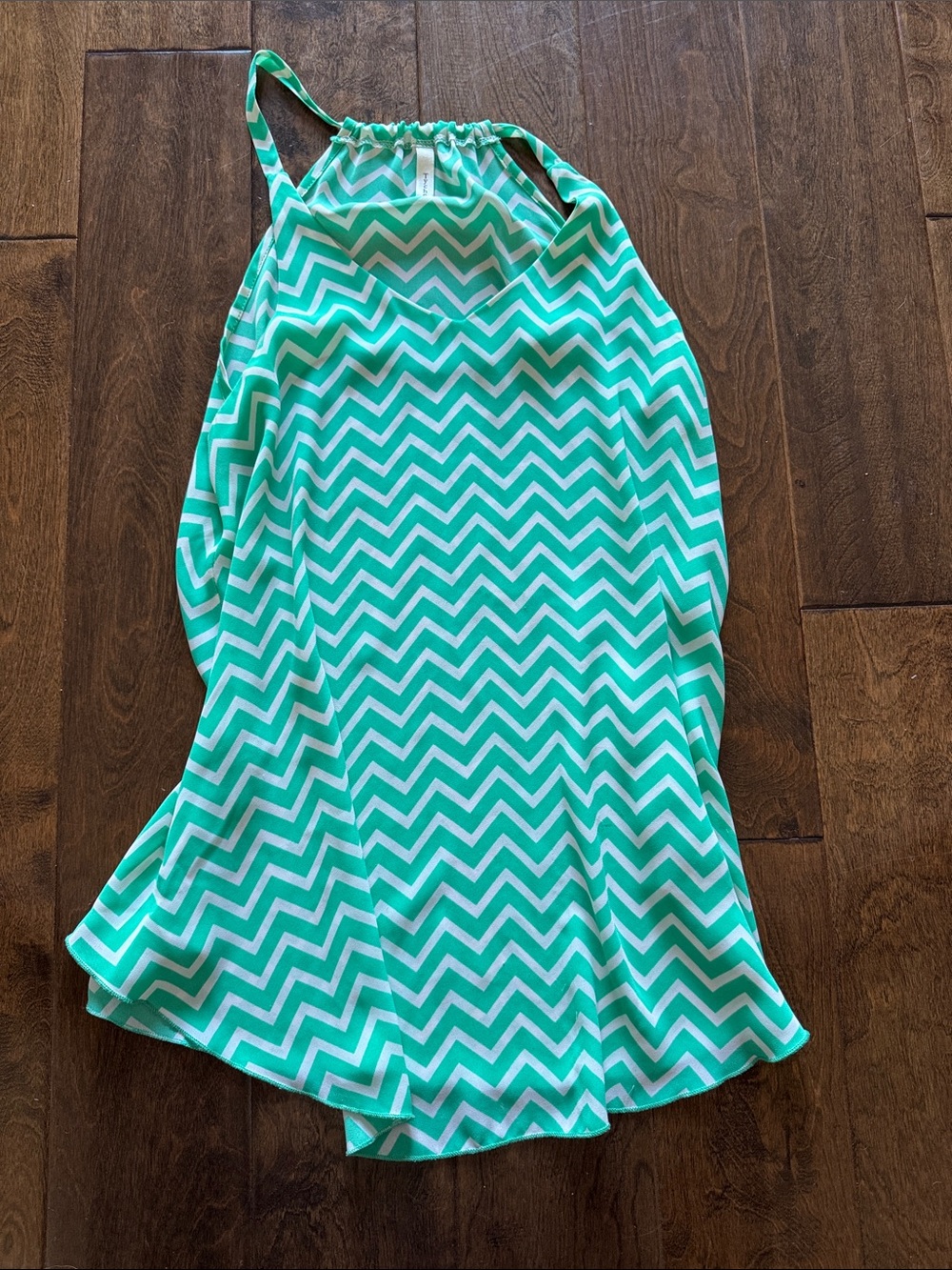 Seafoam Chevron Halter top